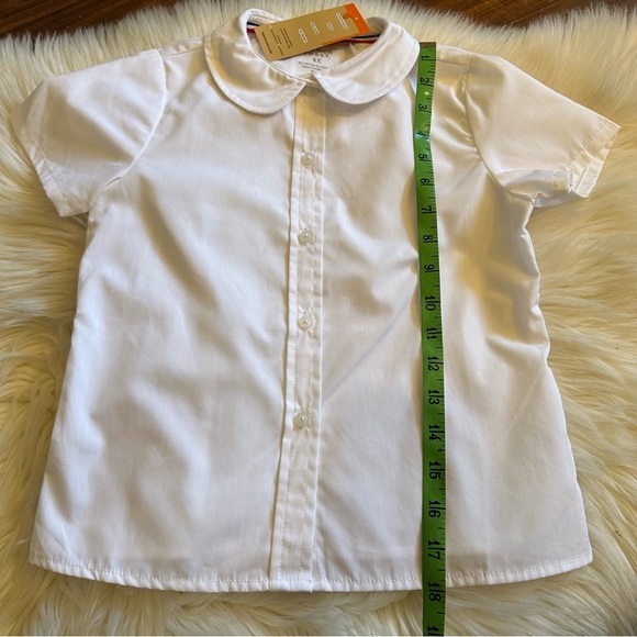 French Toast Round Collar Button Up Short Sleeve Dress Shirt Girls 6X - Picture 8 of 9